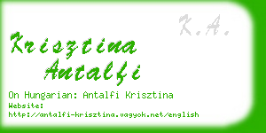 krisztina antalfi business card